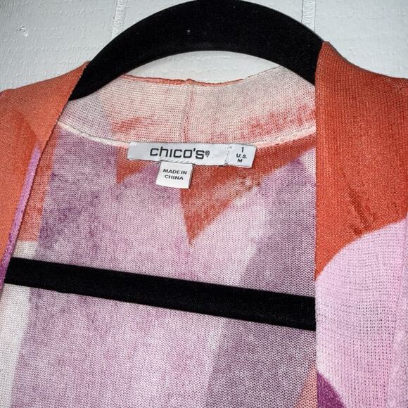Chico’s Women’s Summer Romance Abstract Cardigan Size 1 Medium - Picture 4 of 5